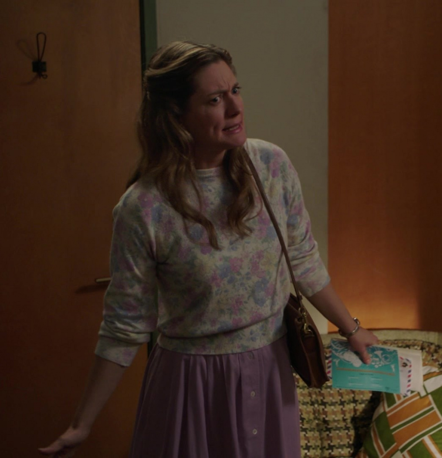 Floral Crewneck Sweater of Zoe Perry as Mary Cooper (née Tucker)