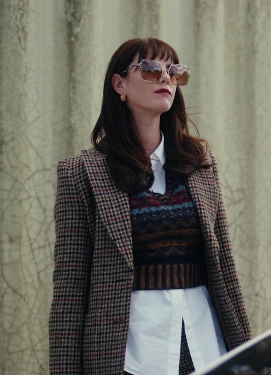 Herringbone Tweed Blazer Worn by Kaya Scodelario as Susie Glass