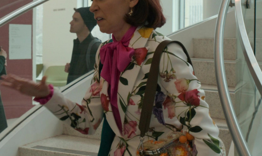 Floral Crochet Granny Square Bag of Carrie Preston as Elsbeth Tascioni