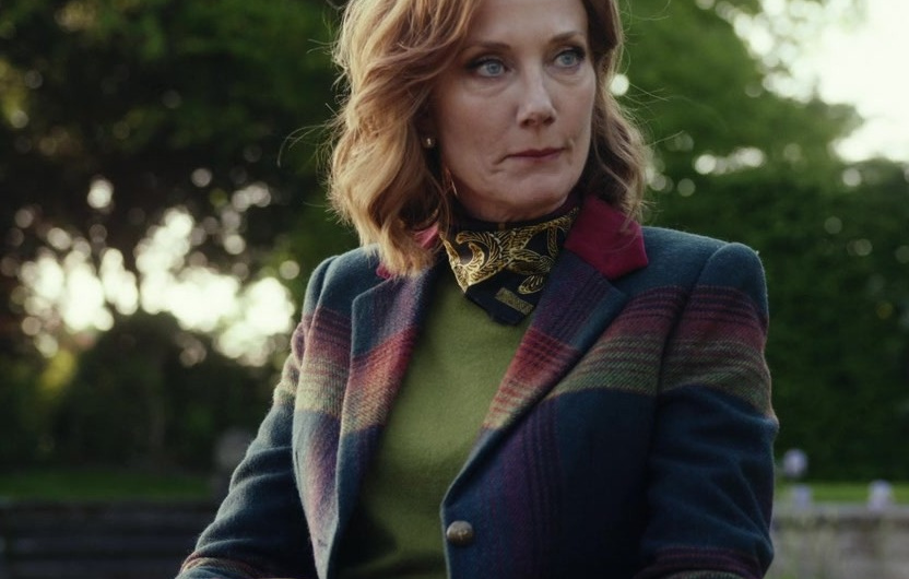 Multicolor Plaid Wool Jacket Worn by Joely Richardson as Lady Sabrina