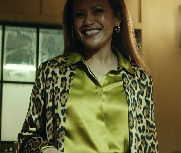 Green Silk Blouse Worn by Martha Millan as Mercy