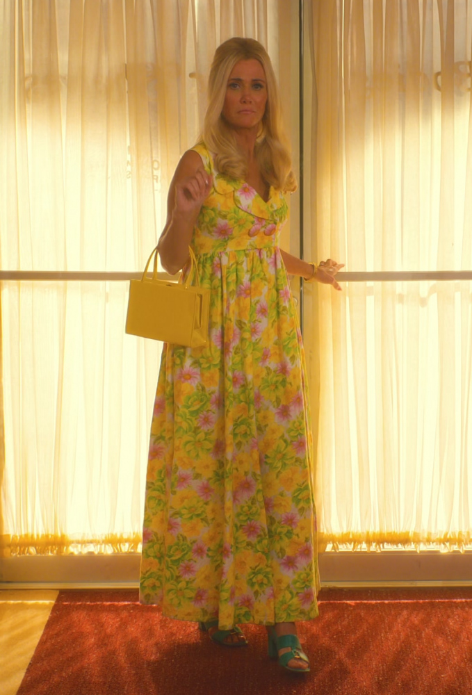 floral print sleeveless maxi dress - Kristen Wiig (Maxine Simmons) - Palm Royale TV Show