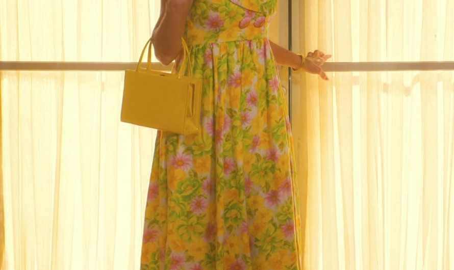 Floral Print Sleeveless Maxi Dress Worn by Kristen Wiig as Maxine Simmons