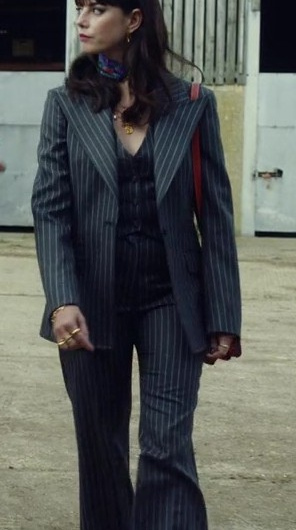Striped Wide Leg Pants Worn by Kaya Scodelario as Susie Glass