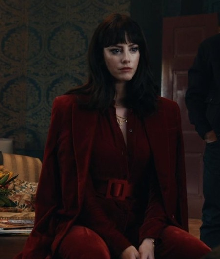 Red Velvet Blazer Worn by Kaya Scodelario as Susie Glass
