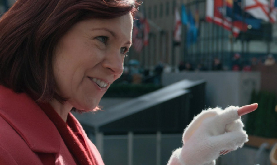 Fingerless to Full Mittens in White with Dazzling Crystal Details Worn by Carrie Preston as Elsbeth Tascioni