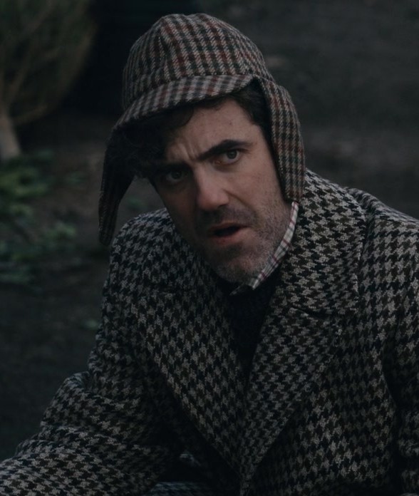 Houndstooth Tweed Sherlock Cap Worn by Daniel Ings as Freddy Horniman