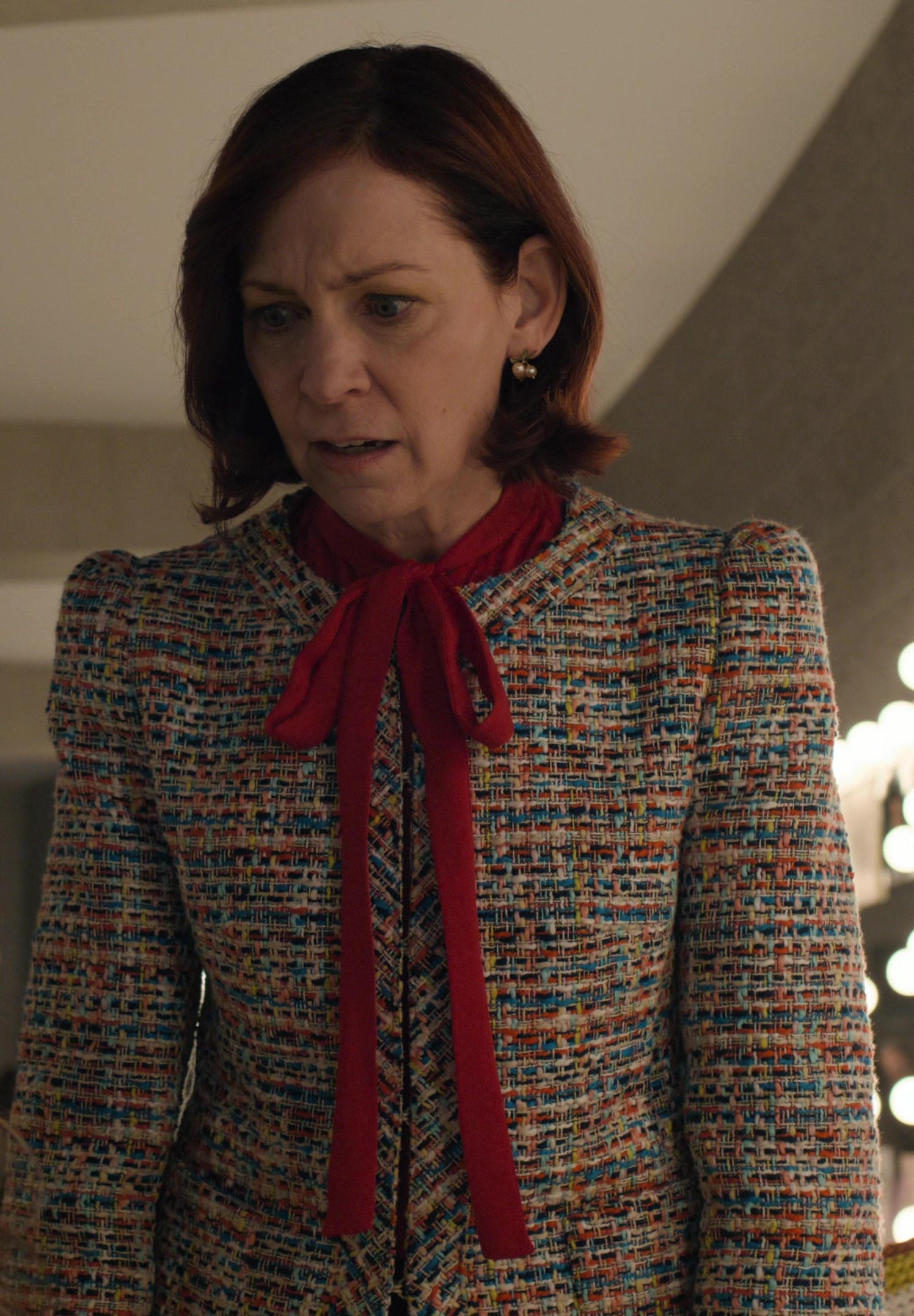 Multicolor Tweed Short Jacket of Carrie Preston as Elsbeth Tascioni