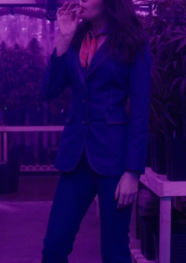 Blue Denim Blazer Worn by Ruby Sear as Gabrielle
