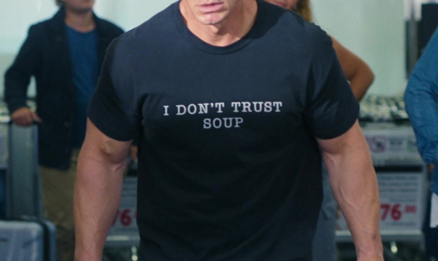 I Don’t Trust Soup Logo Print T-Shirt of John Cena as Ricky Stanicky (Rod)
