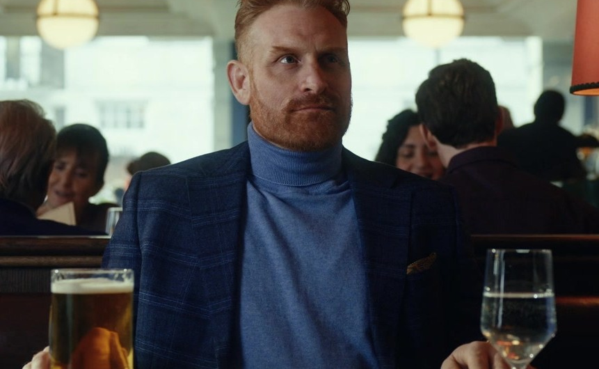 Soft Blue Turtleneck Sweater Worn by Kristofer Hivju as Florian de Groot