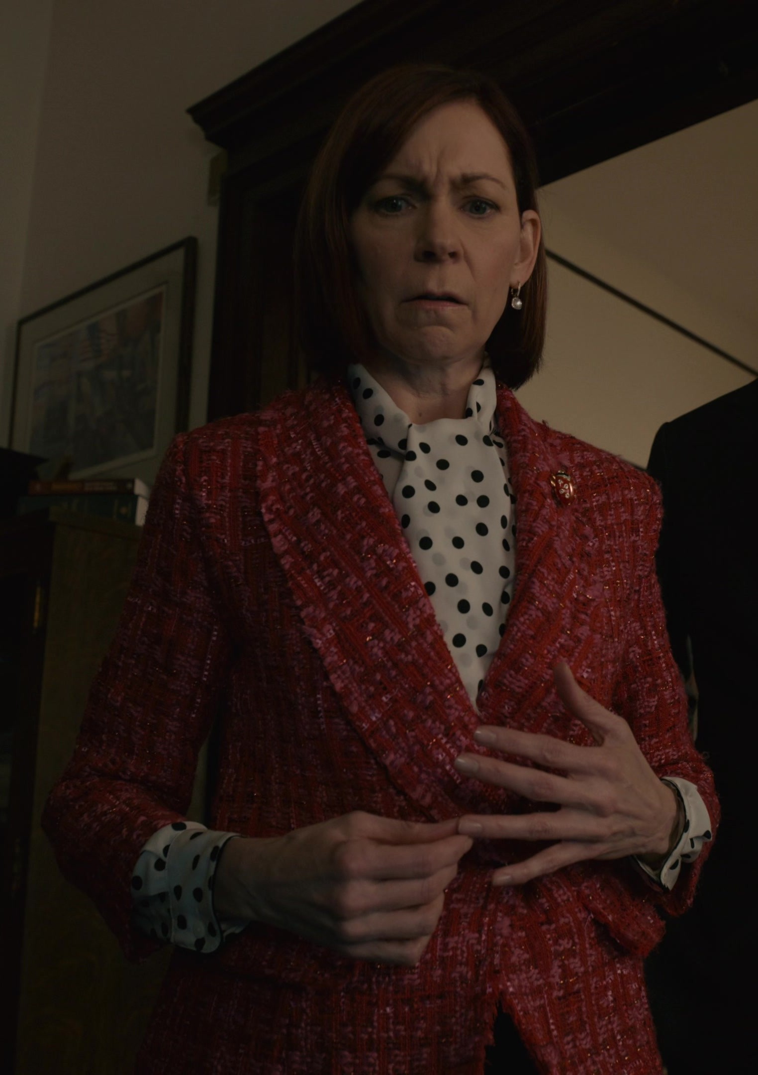 Red Tweed Blazer Worn by Carrie Preston as Elsbeth Tascioni