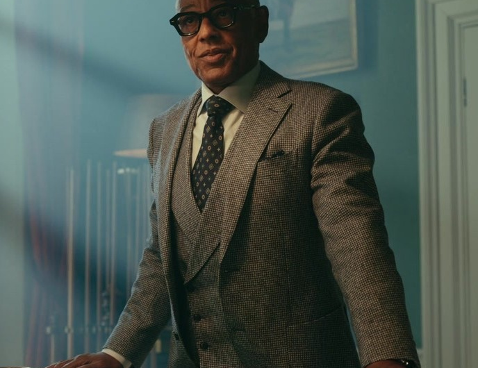 Classic Tweed Checkered Three-Piece Suit Worn by Giancarlo Esposito as Stanley Johnston