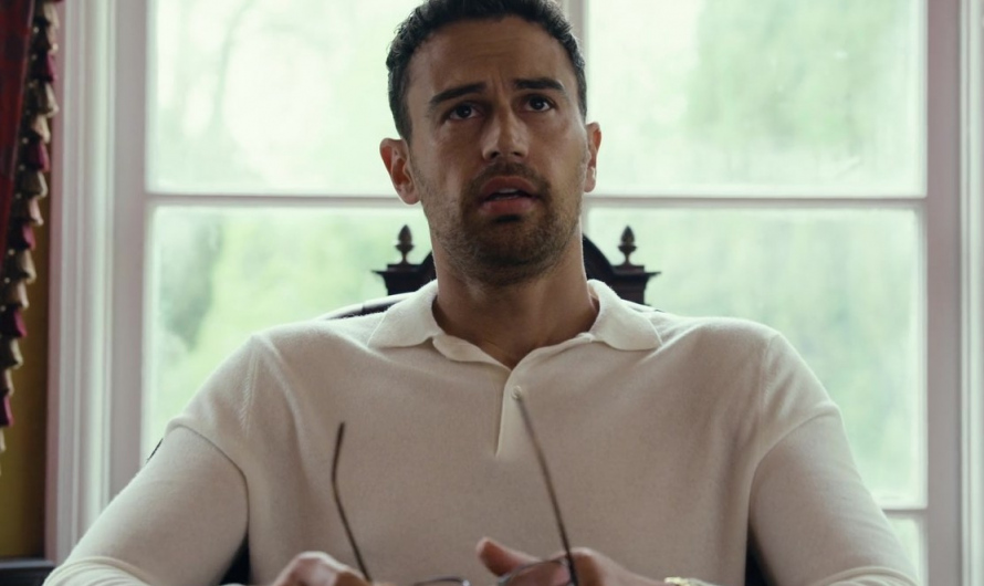 Cream Henley Shirt of Theo James as Eddie Horniman