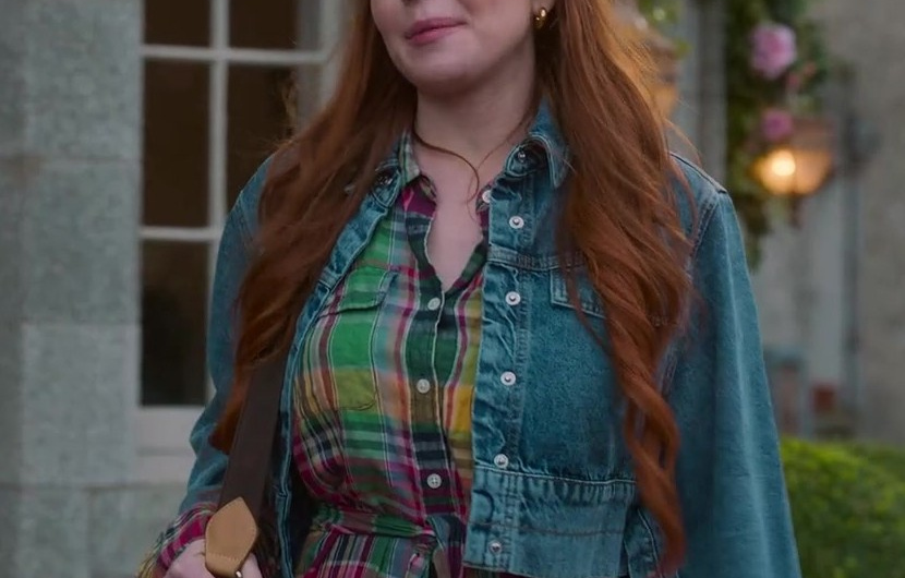 Blue Cropped Denim Jacket of Lindsay Lohan as Madeline “Maddie” Kelly
