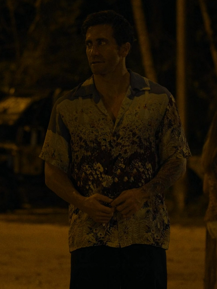 Floral Symphony Relaxed Fit Hawaiian Shirt of Jake Gyllenhaal as Dalton