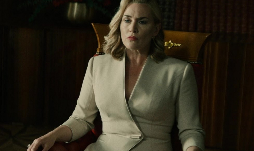 Cream Single-Breasted Blazer with Sleek Modern Cut Worn by Kate Winslet as Chancellor Elena “Lenny” Vernham