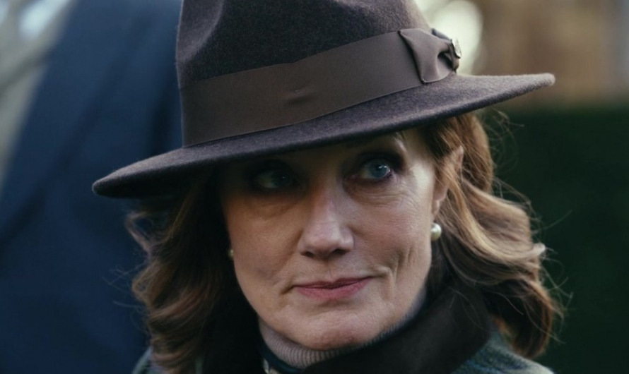 Rich Chocolate Brown Fedora Hat with Wool Felt with Leather Band Detail Worn by Joely Richardson as Lady Sabrina