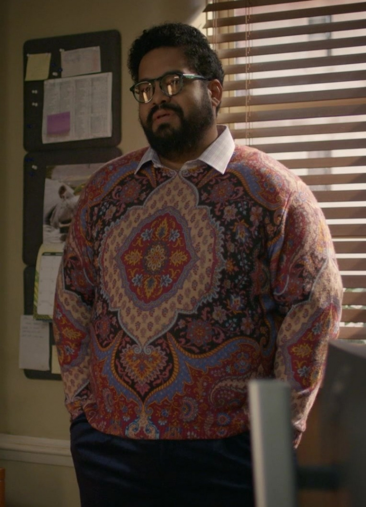 Paisley Print Sweater of Joshua Banday as Dennis