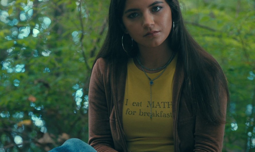 I Eat Math for Breakfast Print Yellow Crop Tee Worn by Isabela Merced as Anya Corazon