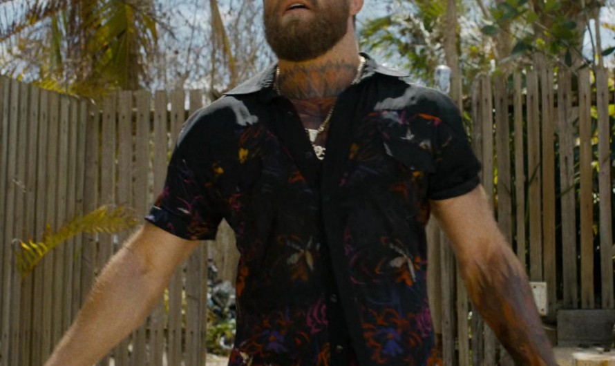 Bold Tropic Botanical Print Shirt of Conor McGregor as Knox