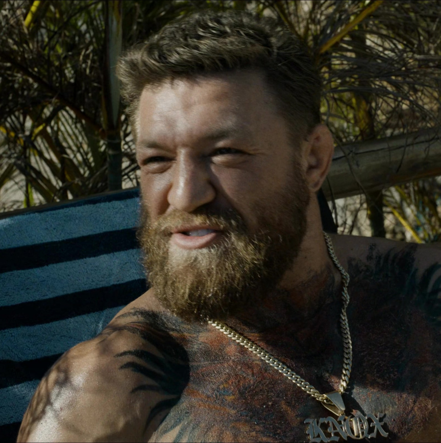 bold statement chunky gold link chain necklace - Conor McGregor (Knox) - Road House (2024) Movie