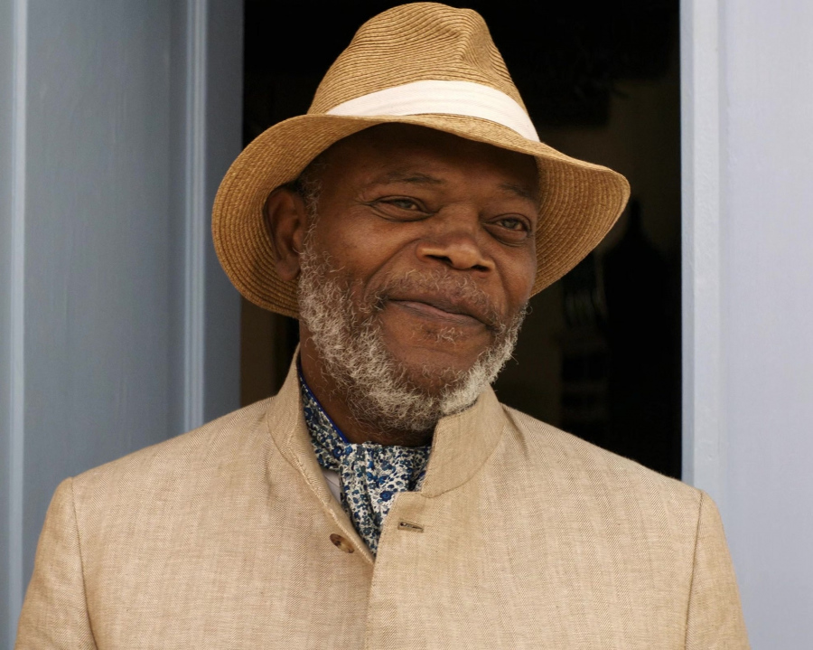 Straw Panama Hat with White Band Worn by Samuel L. Jackson as Alfie