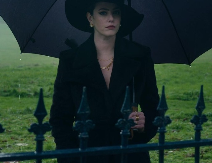 Black Coat Worn by Kaya Scodelario as Susie Glass
