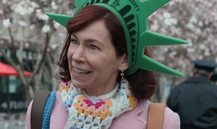 Red Mittens with Heart Patch Worn by Carrie Preston as Elsbeth Tascioni