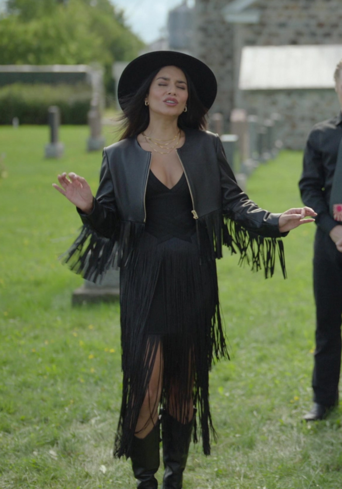 Black Fringed Dress Worn by Vanessa Hudgens as Ruby Collins
