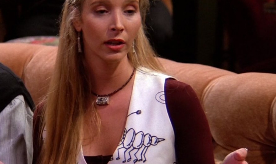 White Vest with Unique Atomic and Insect Graphics of Lisa Kudrow as Phoebe Buffay