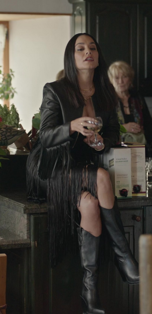 Black Leather High-Heeled Boots of Vanessa Hudgens as Ruby Collins