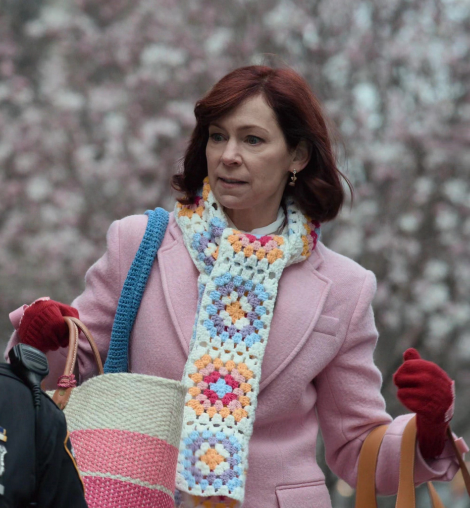 Pastel Granny Square Crochet Scarf Of Carrie Preston As Elsbeth Tascioni In Elsbeth