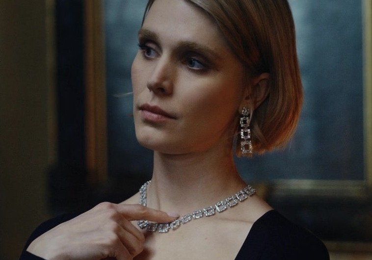 Diamond Statement Necklace Worn by Gaia Weiss as Princess Rosanne