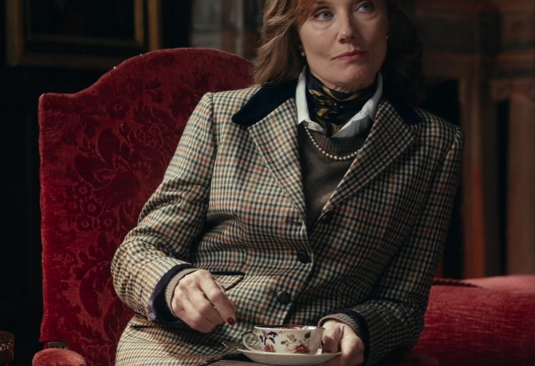 Houndstooth Wool Blazer Worn by Joely Richardson as Lady Sabrina