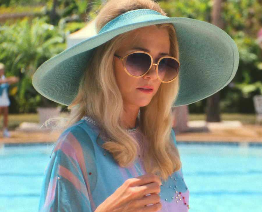 oversized gold frame sunglasses - Kristen Wiig (Maxine Simmons) - Palm Royale TV Show