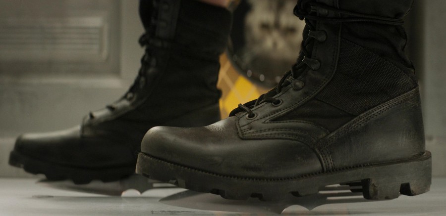 black lace-up military boots - Bryce Dallas Howard (Elly Conway / Rachel Kylle) - Argylle (2024) Movie