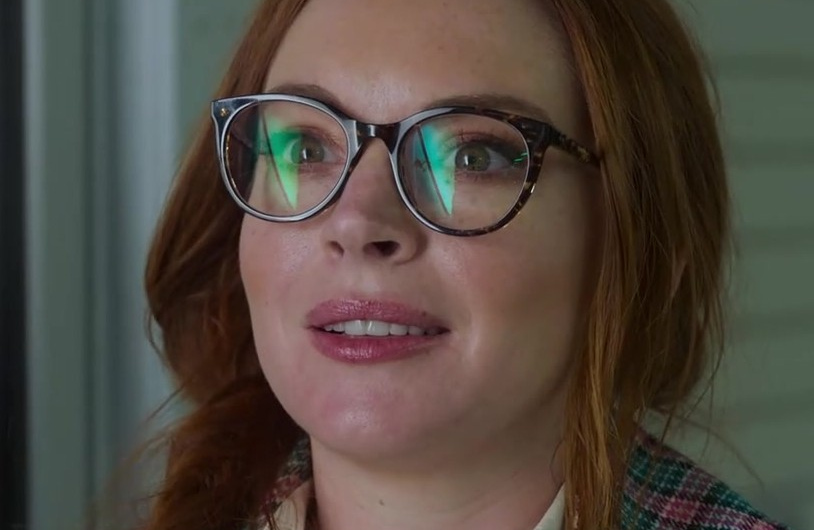 Tortoiseshell Cat-Eye Glasses of Lindsay Lohan as Madeline “Maddie” Kelly