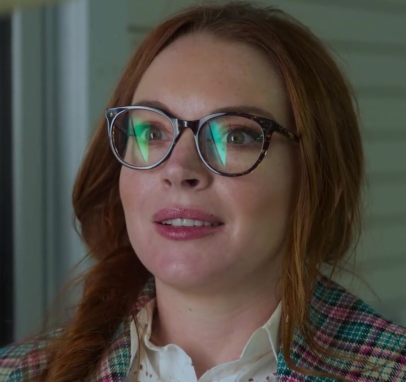 Tortoiseshell Cat-Eye Glasses of Lindsay Lohan as Madeline "Maddie" Kelly