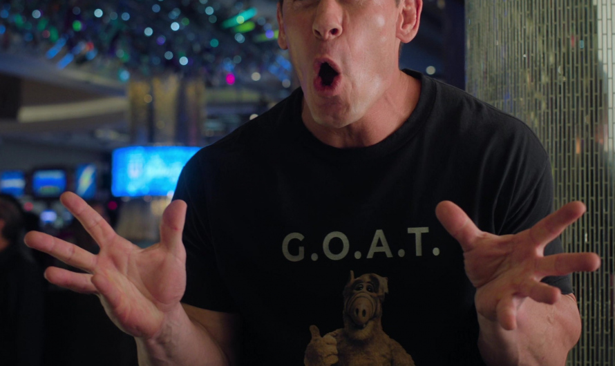 Black G.O.A.T. Greatest Of All Time T-Shirt Worn by John Cena as Ricky Stanicky (Rod)