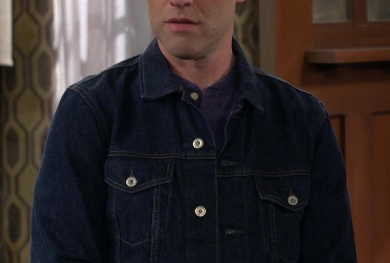 Dark Blue Denim Jacket of Max Greenfield as Dave Johnson