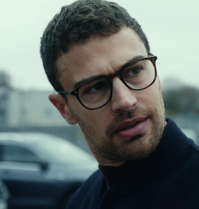 Square Frame Glasses Worn by Theo James as Eddie Horniman