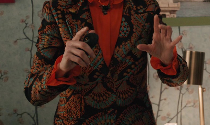 Tailored Fit Jacquard Blazer with Exotic Print of Carrie Preston as Elsbeth Tascioni