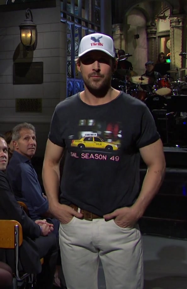 SNL Season 49 Print T-Shirt Worn by Ryan Gosling as Guest