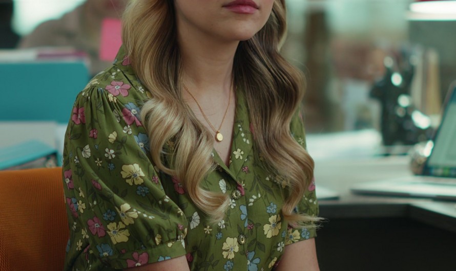 Green Floral Print Shirt Dress Worn by Stephanie Styles as Ainsley