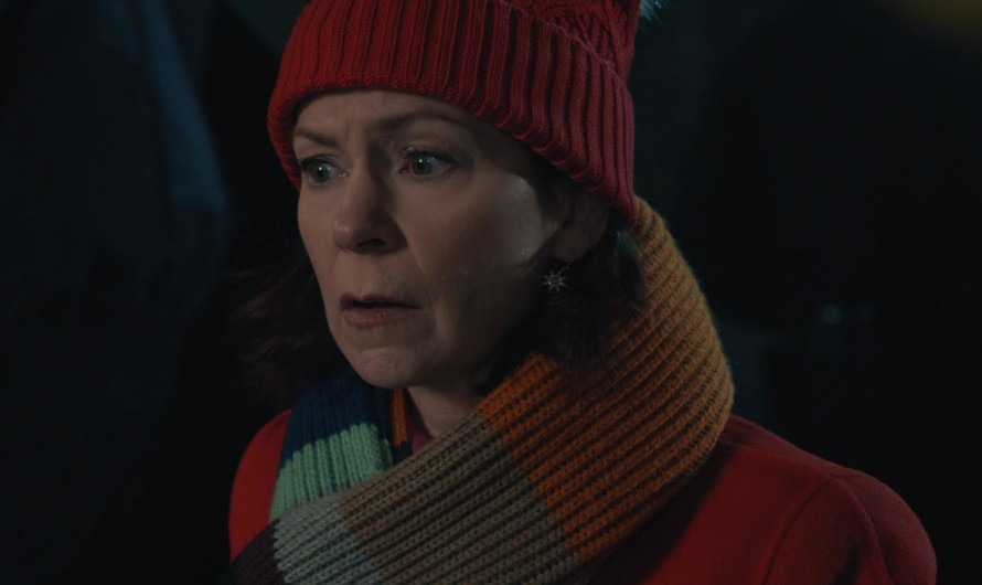 Multicolor Stripe Knit Scarf of Carrie Preston as Elsbeth Tascioni