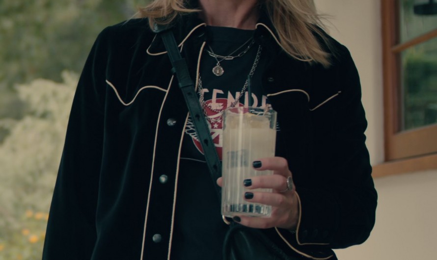 Black Velvet Jacket with Contrast Piping of Amy Ryan as Melanie Mackintosh