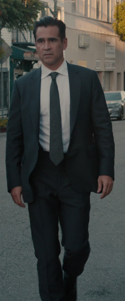 charcoal grey suit - Colin Farrell (John Sugar) - Sugar TV Show