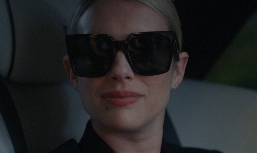 Sleek Oversized Square Frame Sunglasses of Emma Roberts as Anna Victoria Alcott