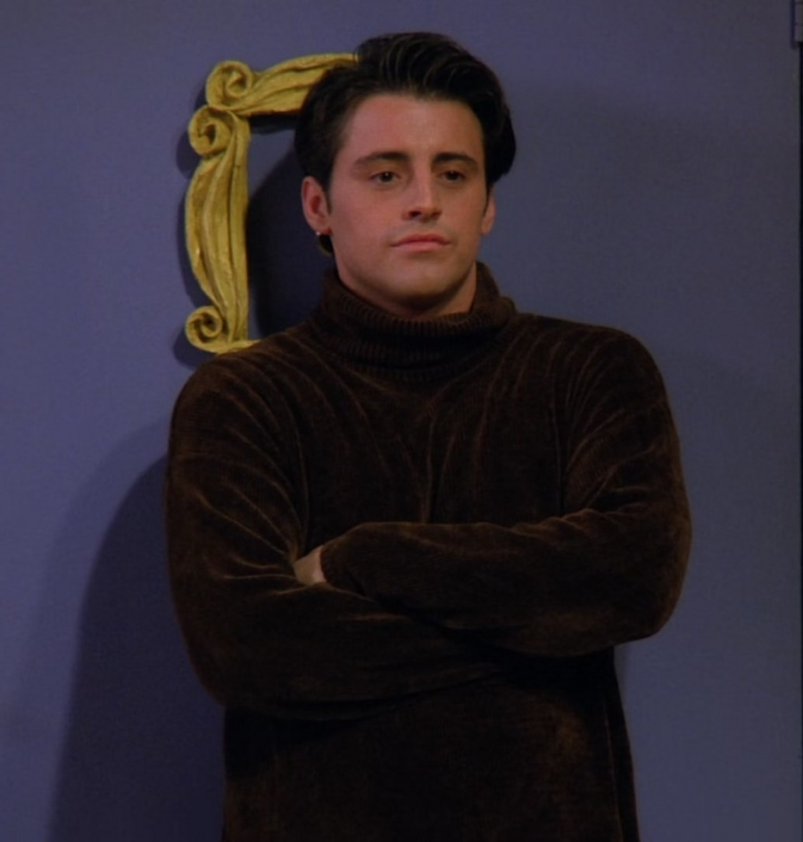 Brown Velvet Turtleneck Sweater Worn by Matt LeBlanc as Joey Tribbiani